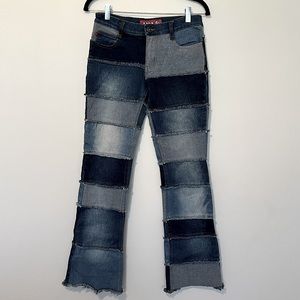Zana.Di Low-ride Patchwork Jeans